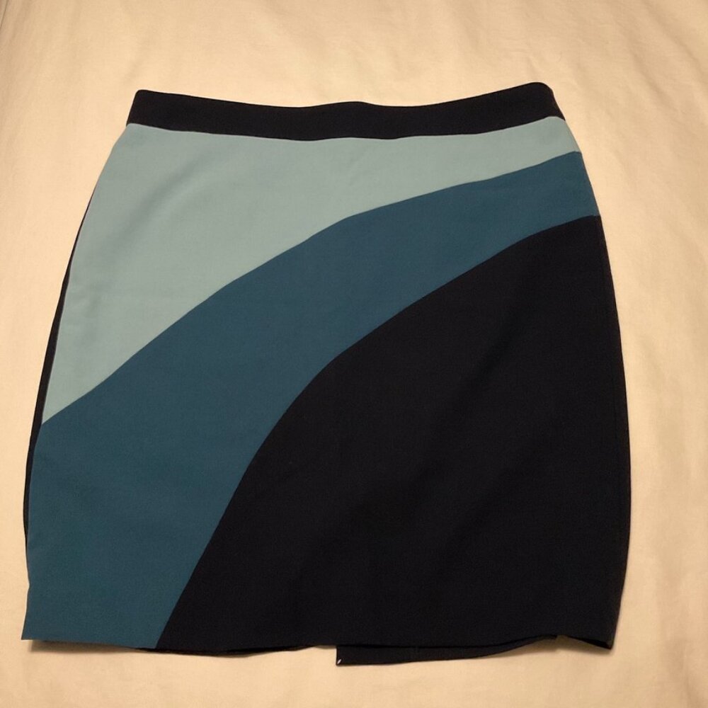 Ann Taylor Factory Pencil Skirt Size Petite 12 Navy Blue 12P